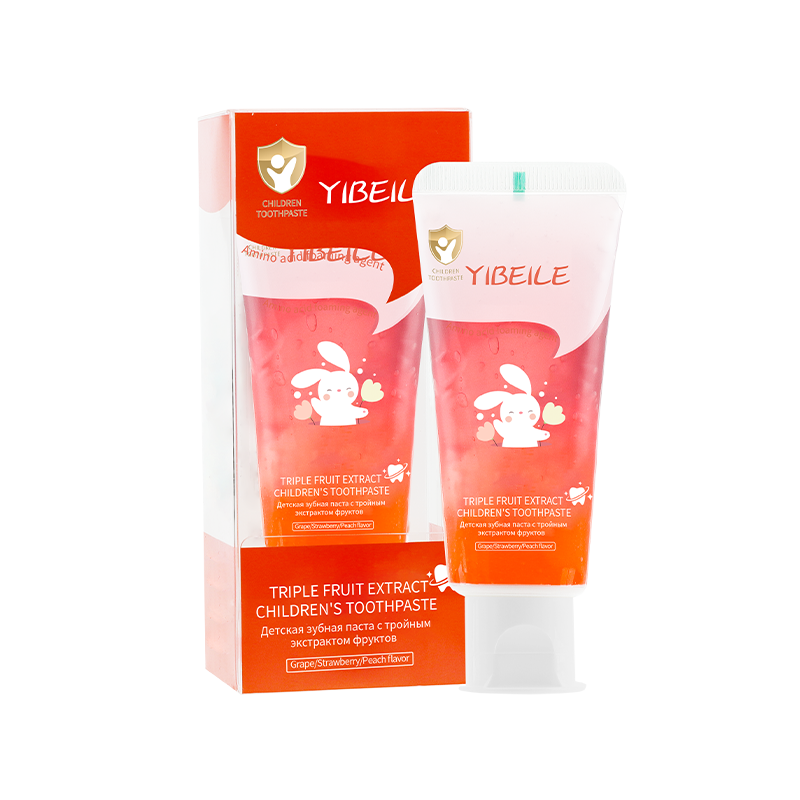 YIBEILE Детская зубная паста с тройным экстрактом фруктов 80г